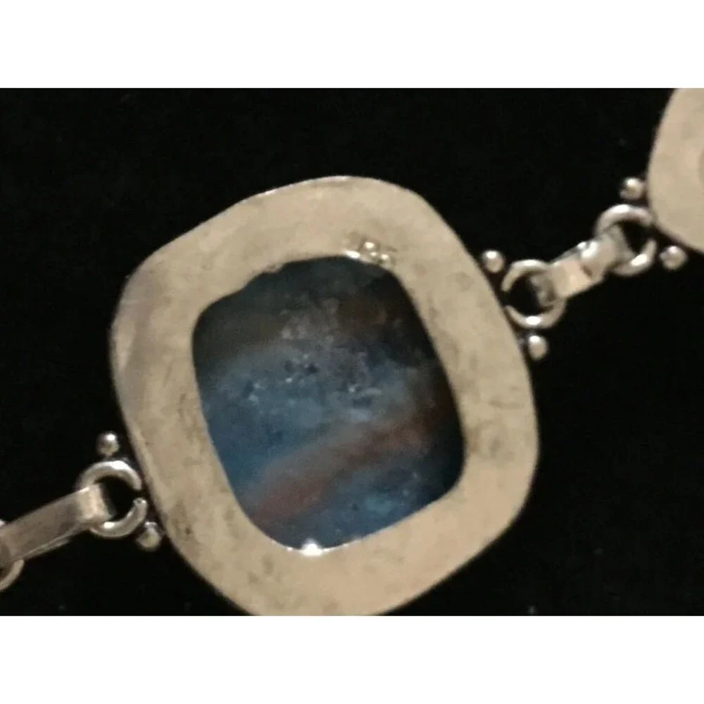 Blue Apatite Boho Bracelet Whimsigoth Topaz Style 7.5